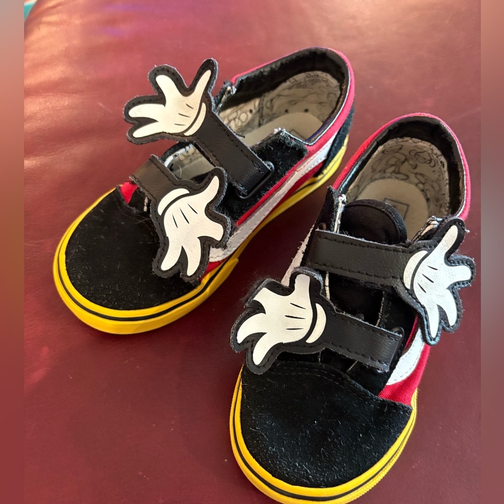 RARE 90th Anniversary Mickey Mouse Vans Sneakers  Little Kid Size 10